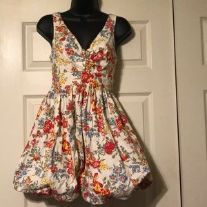 Multicolored floral dress.
